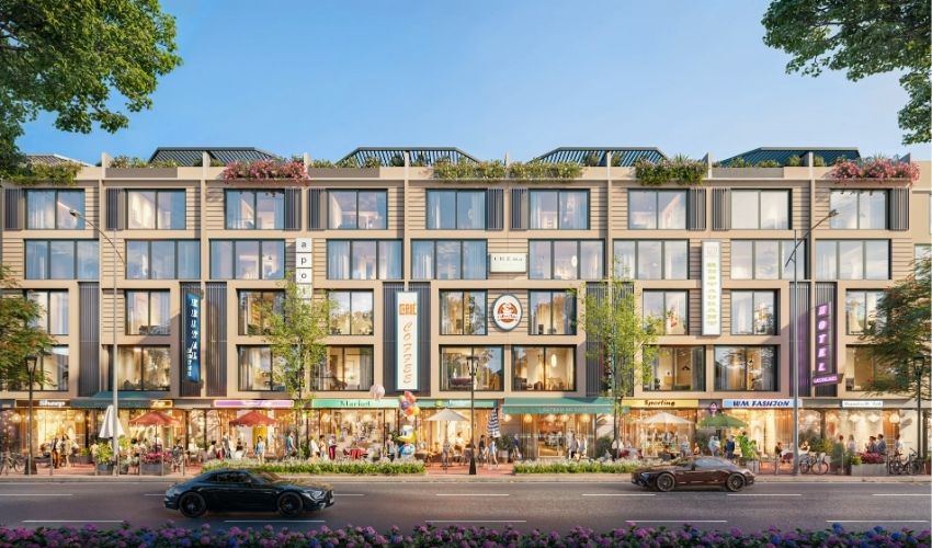 shophouse tại Lumera City được bố trí tại trục đường rộng lớn (43m)